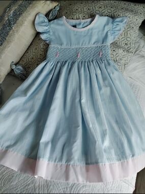 Field Of Grace Boutique Smocked Heirloom Dress Size 6